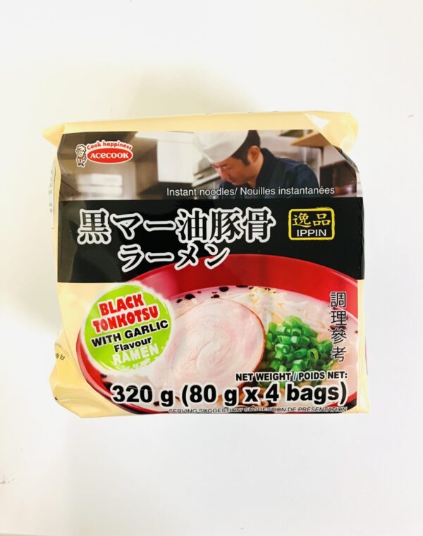 ACECOOK IPPIN BLACK TONKOTSU RAMEN 4P