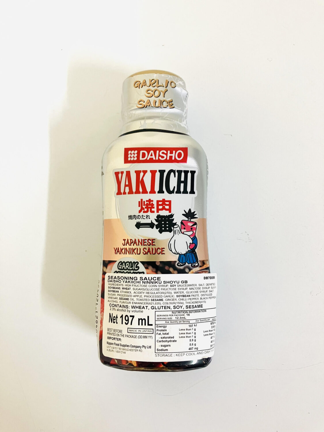 DAISHO YAKINIKU SAUCE (GARLIC SOY SAUCE) 197ML