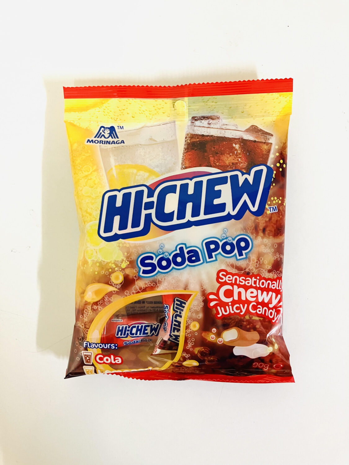Morinaga Hi Chew Soda Pop 90g (Cola & Lemonade Flavours)
