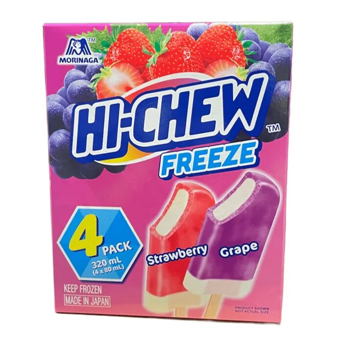 MORINAGA HI-CHEW FREEZE GRAPE&STRAWBERRY 80mlx4